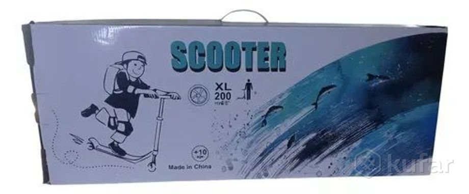 фото самокат двухколесный складной для детей от 5 до 16 лет scooter xl 200 синий и розовый 7