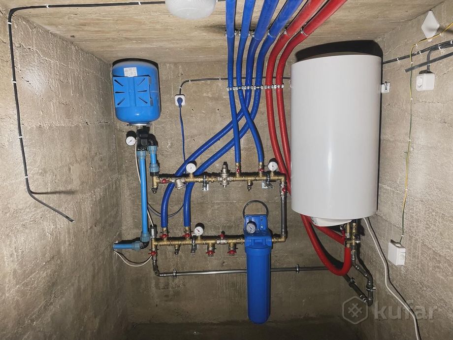 фото монтаж систем отопления и водоснабжения  3
