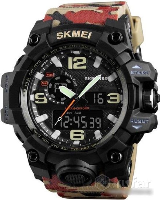 фото наручные часы skmei 1155 (красные камуфляж) 0