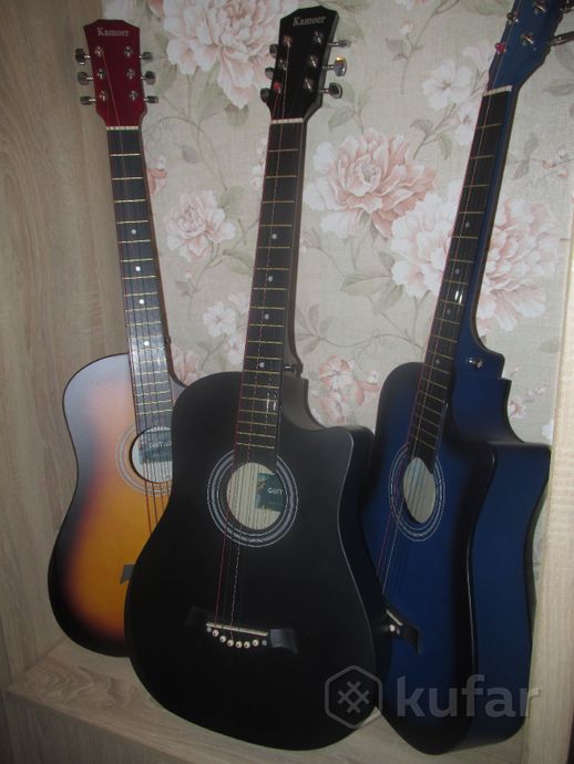 фото новые акустические гитары  kamoer + чехол -подарок 11