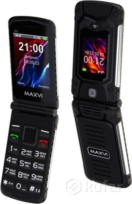 фото мобильный телефон ''maxvi'' e10 black +зу wc-111 dual sim 0