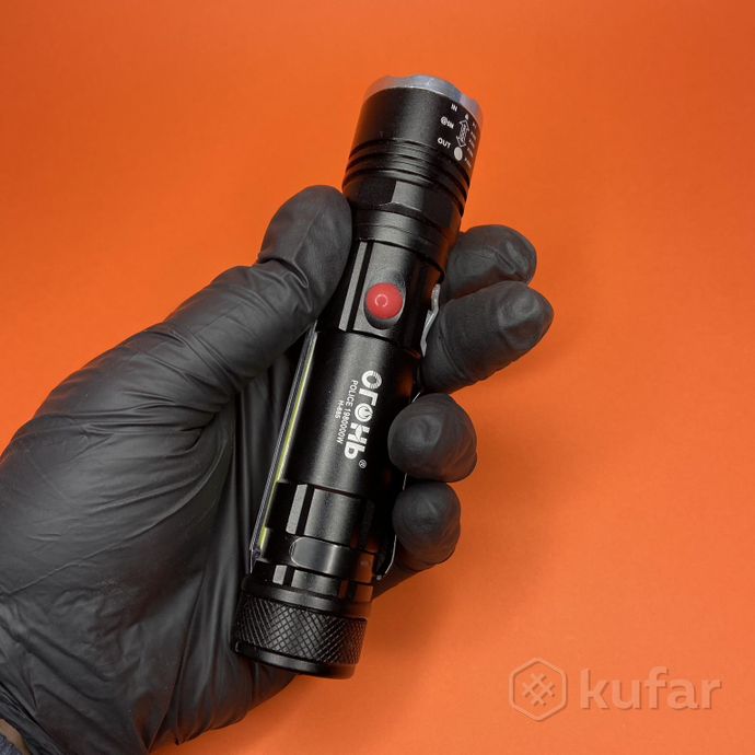 фото фонарь ручной, аккумуляторный, светодиодный, на магните, многорежимный, мощный / police h-685  0
