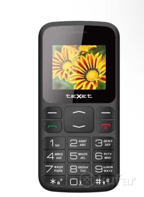 фото мобильный телефон texet tm-b208 +зу wc-111, black 0