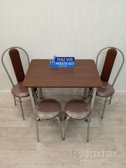 фото комплект: стол, 2 табурета, 2 стула.доставка по рб 2