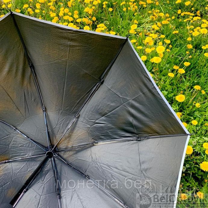 фото автоматический противоштормовой складной зонт - наоборот flash reverse черный 5