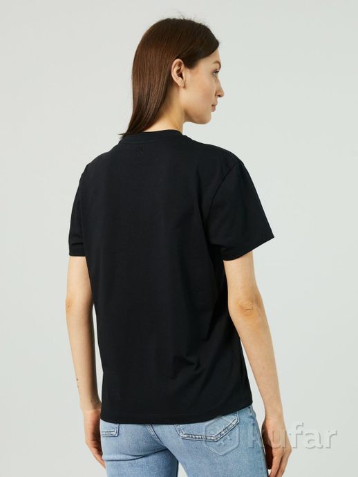 фото футболка ami paris ami de coeur lurex t-shirt black 1