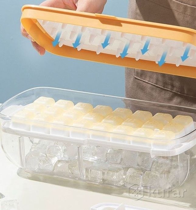 фото набор для приготовления и хранения льда multi - layer / контейнер для льда с крышкой и с двумя форма 6