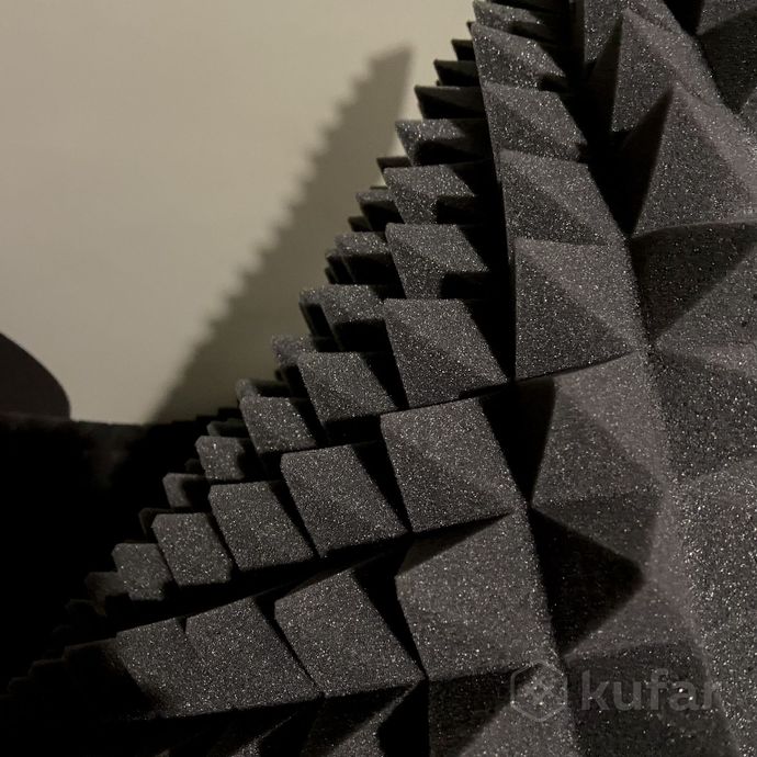 фото акустический поролон «пирамида» 5см - опт и розница / звуко-шумоизоляция помещений 1
