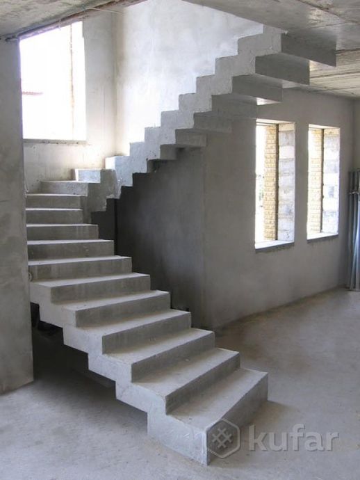 фото монолитная лестница из бетона всех видов 1