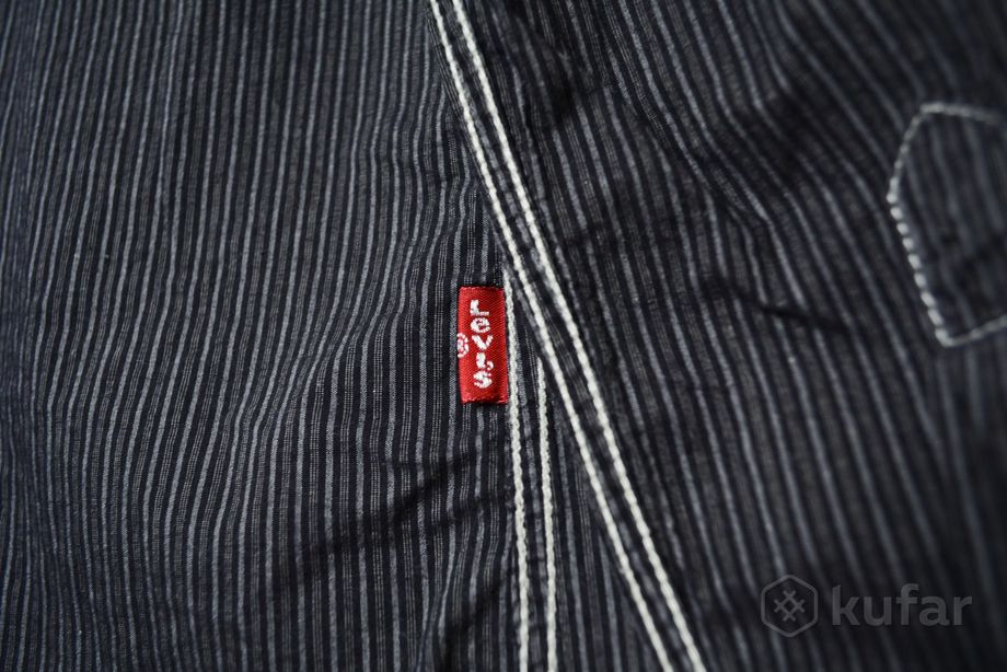 фото рубашка levi's vintage striped red tab shirt 0
