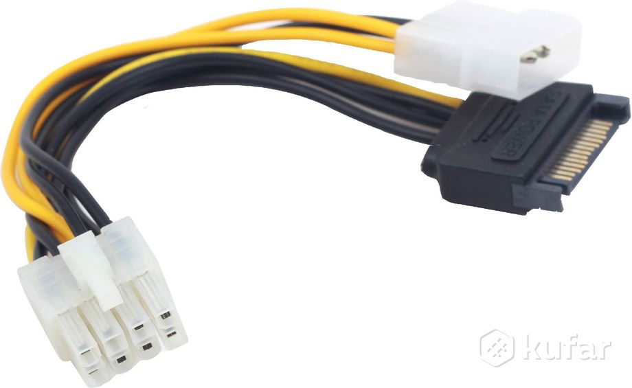 фото кабель питания для видеокарт 2 molex - 8 pin, molex/sata - 8 pin 1