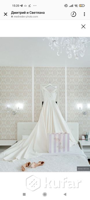 фото шикарное атласное свадебное платье  8