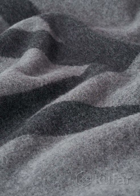 фото шарф toteme monogram jacquard wool scarf dark grey melange 3