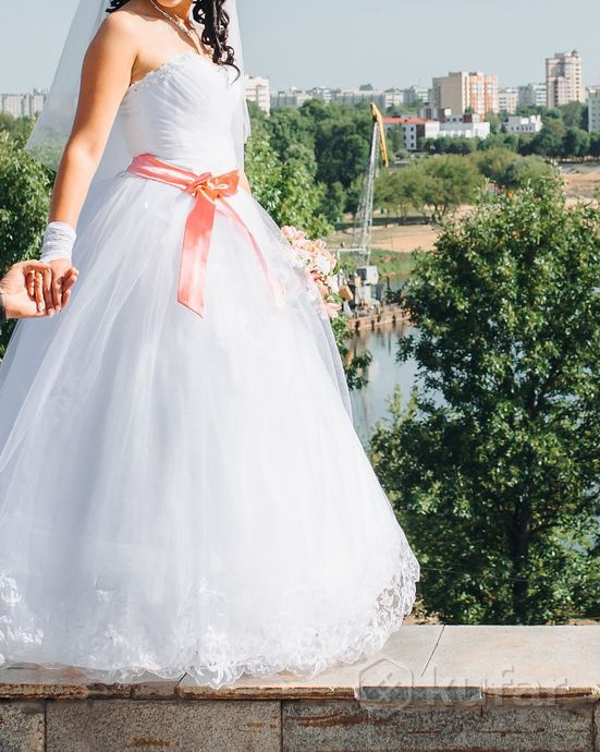 фото красивое свадебное платье (46р-р) 2