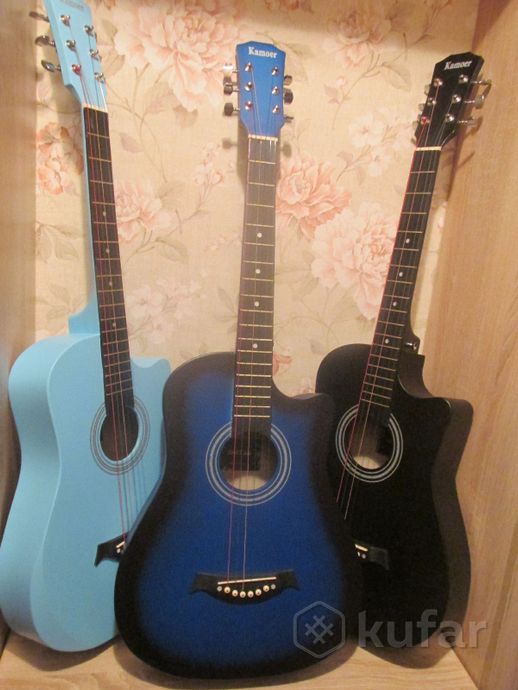 фото новые акустические гитары  kamoer + чехол -подарок 5
