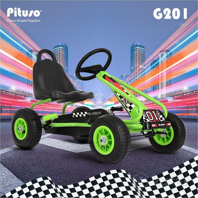 фото pituso педальный картинг g201 (91*50*56 см) надувные колеса 11