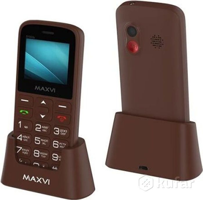 фото мобильный телефон ''maxvi'' b100ds brown dual sim 0