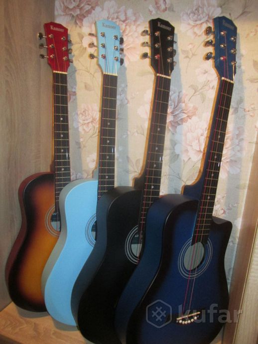 фото новые акустические гитары  kamoer + чехол -подарок 2