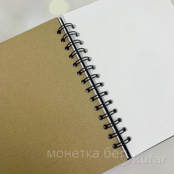 фото скетчбук блокнот с плотными листами ''sketchbook'' 5 видов бумаги (белая, клетка, чёрная, крафтовая, 7