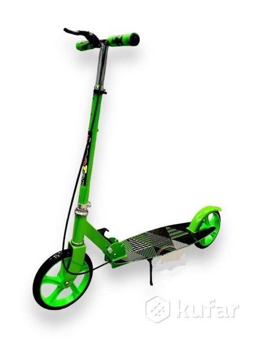 фото самокат двухколесный scooter с ручным тормозом, подростковый, складной разные цвета доставка 10