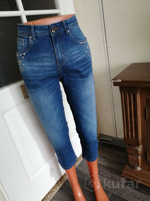 фото мега-модные, укороченные джинсы-дудки 46-48раз. 0
