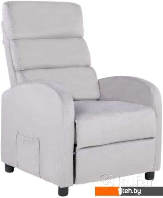 фото массажеры и массажные кресла calviano 2165 (серый велюр) 0