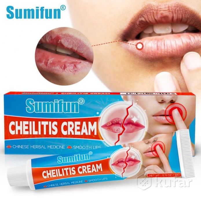 фото восстанавливающий бальзам для губ sumifun cheilitis 20 гр. / крем антибактериальный для лечения прос 4