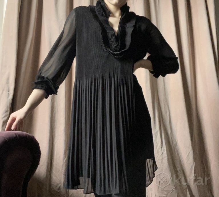 фото платье с ажурным воротником разлетайка винтаж vint 1