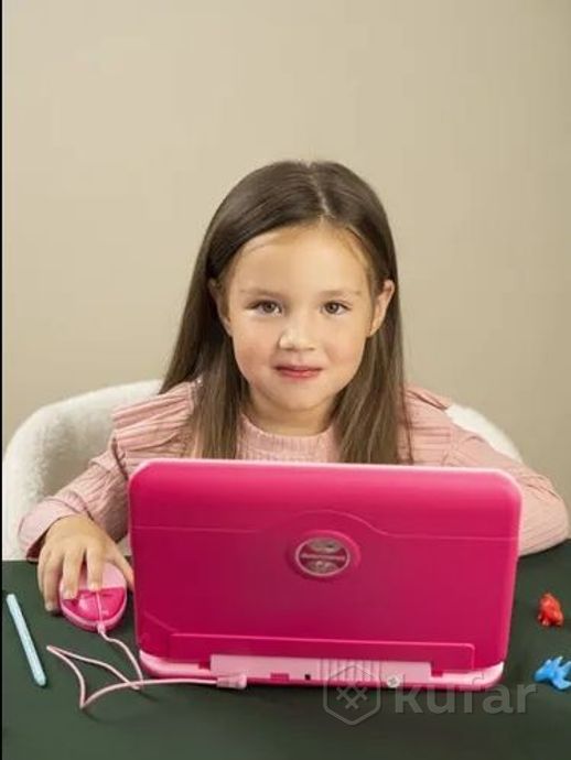 фото детский обучающий компьютер на двух языках 35 функций от сети и батареек  8