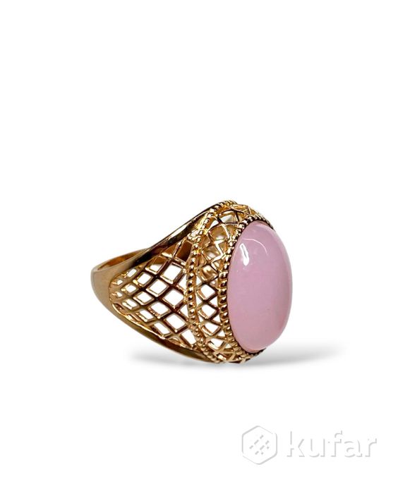 фото перстень розовый кварц (натуральный камень) скидка 50 % 1