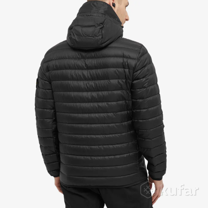 фото пуховик hooded lightweight down jacket black 3