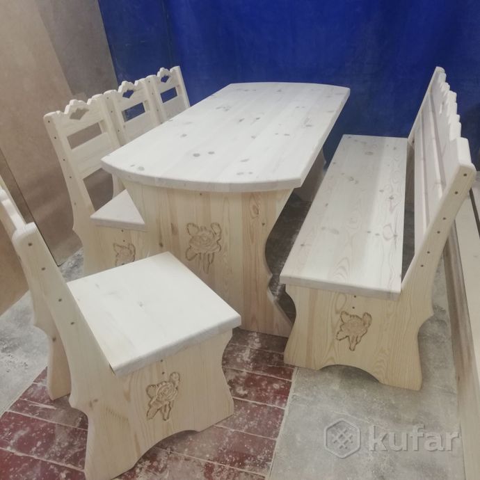 фото мебель для бани(стол, скамейка, лавка, стул) 3