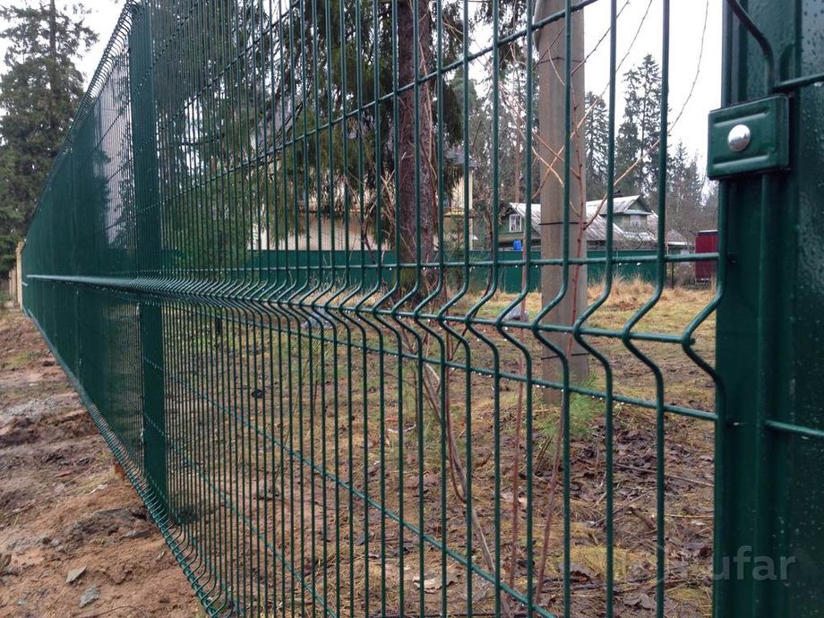 фото забор 3д(d). евросетка, ворота в 3д сетке.  3