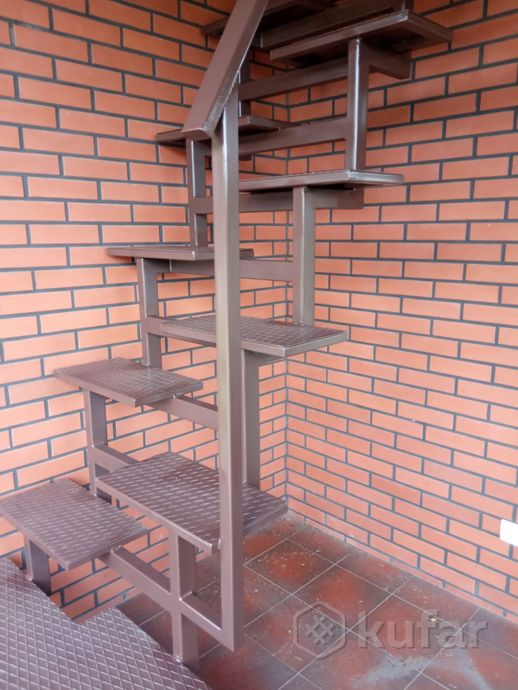 фото изготовление металлического каркаса лестницы 7