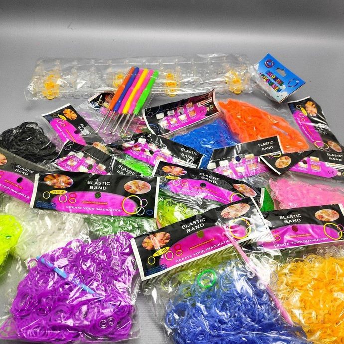 фото набор для плетения резиночек с крючками / 6000 резиночек, 6 металлических крючков / плетение браслет 2
