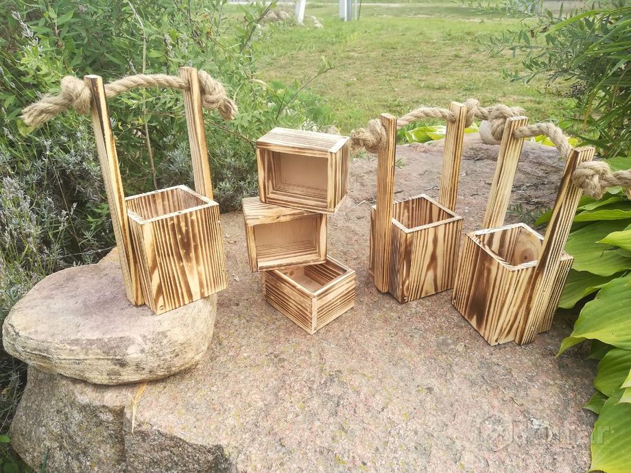 фото ящики деревянные для сувениров, кашпо и др. 12