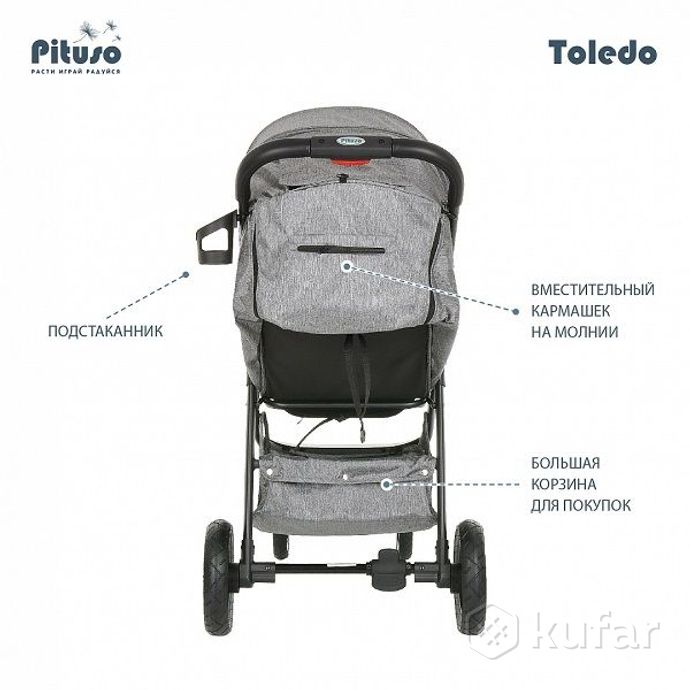 фото новые детская прогулочная коляска pituso toledo air + доставка 9