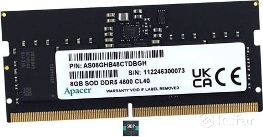 фото модуль памяти so-dimm ddr5 4800mhz - 8gb(1x8gb) ''apacer'' fs.08g2a.rth 0