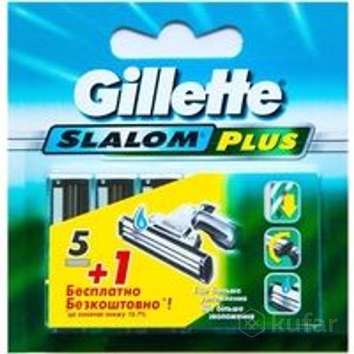 фото сменные кассеты для бритья gillette slalom plus (6 шт) 0