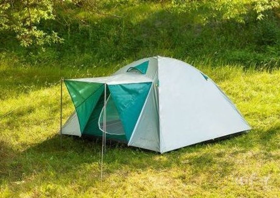 фото палатка двухслойная трехместная 210 x 210 x 130 см, camping palisad 1