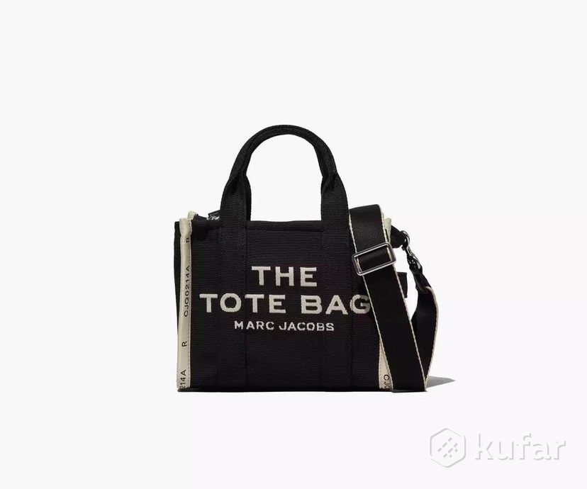 фото сумка marc jacobs jacquard small tote bag black 0