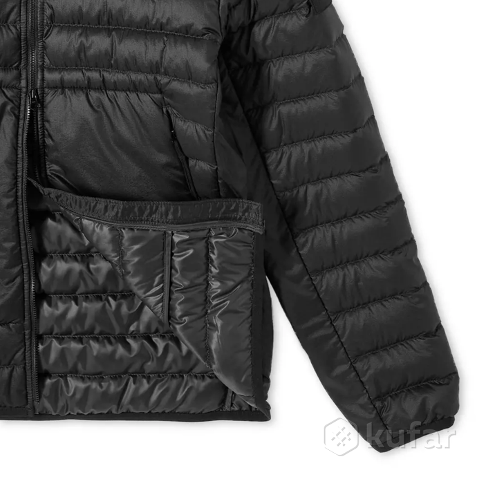 фото пуховик hooded lightweight down jacket black 4