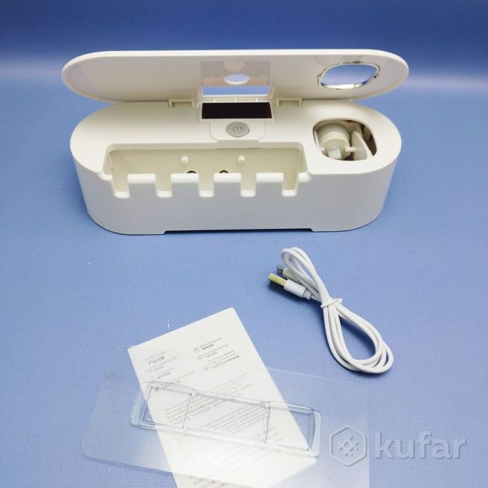 фото держатель для зубной пасты и щеток, стерилизация уф и дезинфекция smart sterilization / органайзер д 4