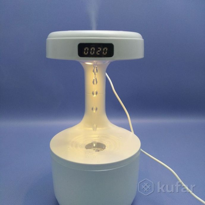 фото антигравитационный капельный увлажнитель воздуха с обратным потоком antigravity humidifier с часами  3