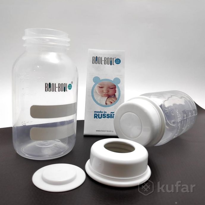 фото бутылочка контейнер для хранения грудного молока bool-bool baby flow, 125 мл, набор 3 шт 2