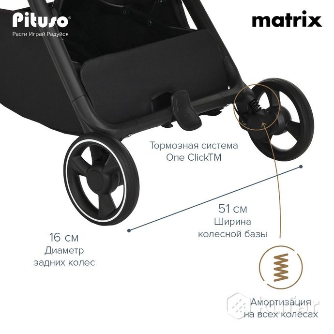 фото новые детская прогулочная коляска pituso matrix + доставка 11