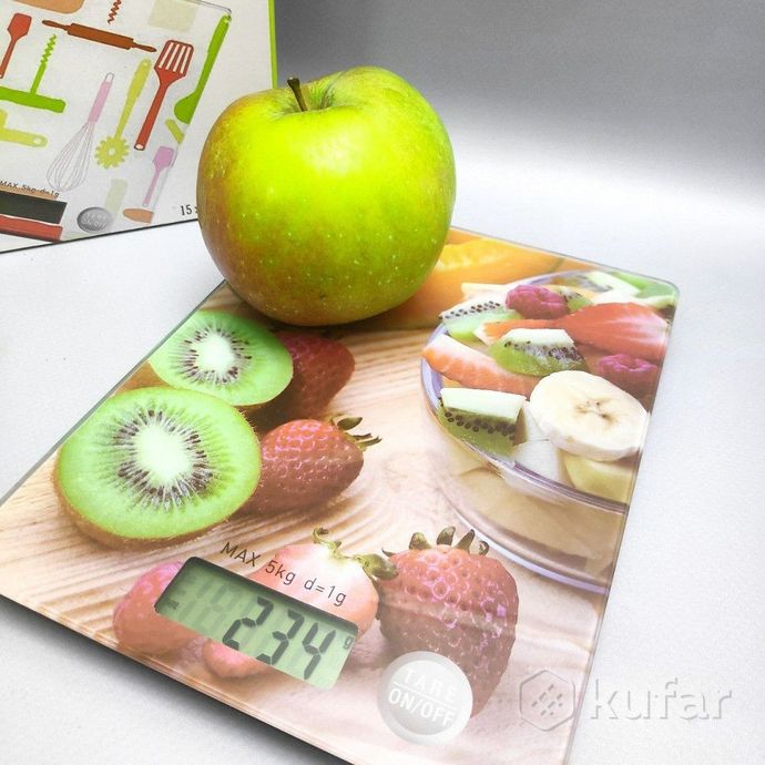 фото электронные кухонные весы digital kitchen scale, 15.00х20.00 см,  до 5 кг фрукты 7