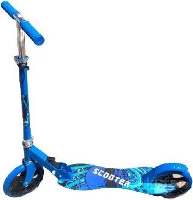 фото самокат двухколесный складной для детей от 5 до 16 лет scooter xl 200 синий и розовый 1