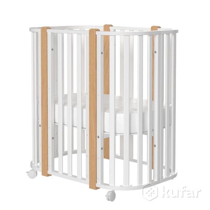 фото кроватка для новорожденных 5 в 1 incanto nuvola lux (белый+бук). официальный дилер. рассрочка 5