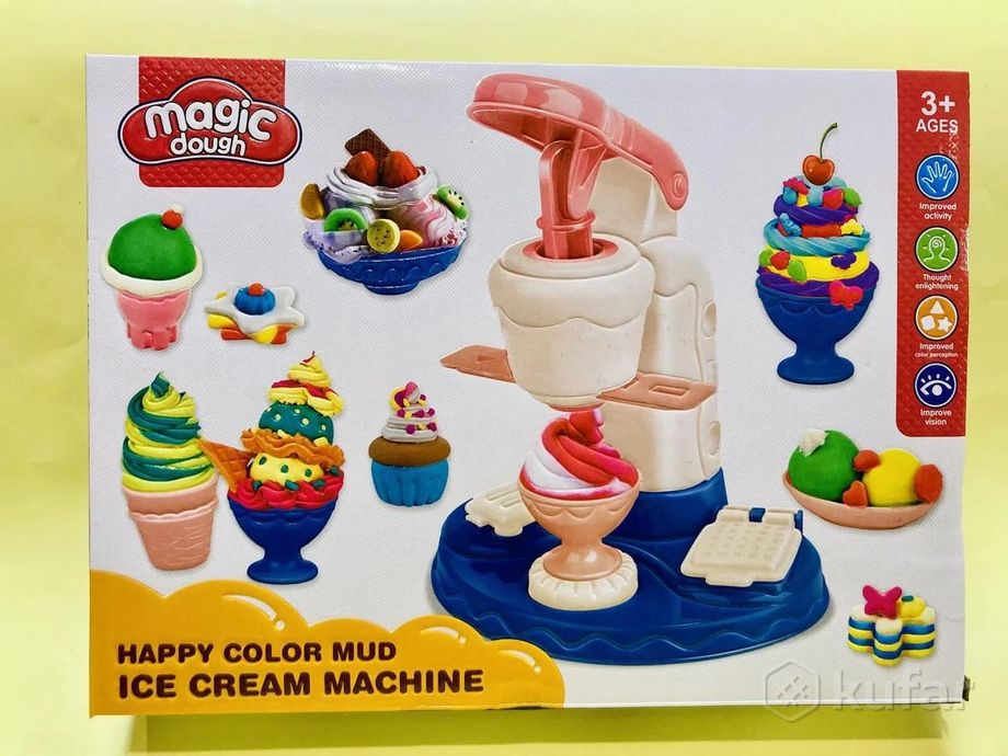 фото набор для лепки magic dough мороженица, аналог плей-до 0